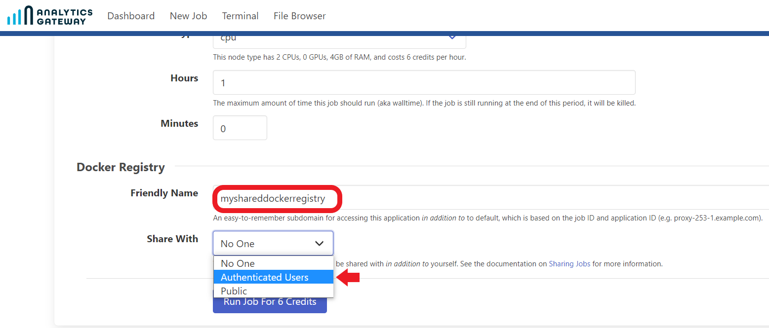 Example Docker Registry Usage